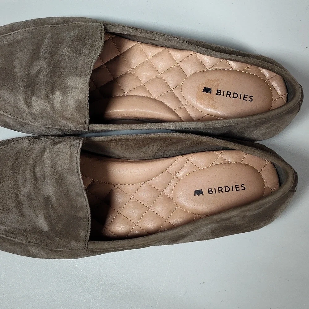 Birdies Vesper Suede Loafer‎ Flats in Moss Green 6